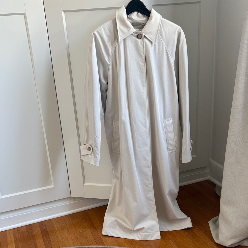 Aritzia Diana Matte Pearl Trench Coat